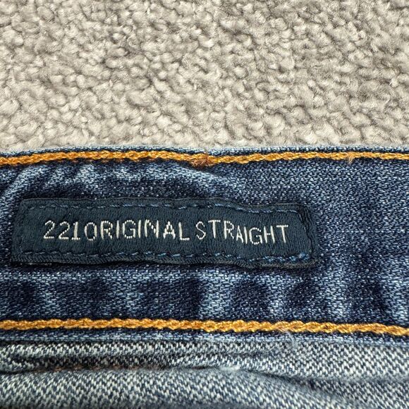 Lucky Brand 221 Original Straight Leg Denim Jeans Mens 36R Blue Dark Wash Cotton - Picture 7 of 16